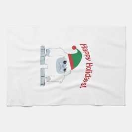 Gute Ferien! Weihnachten Yeti Handtuch