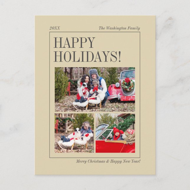 Gute Ferien! Weihnachtsgrüße 3 Foto Feiertagspostkarte (Vorderseite)