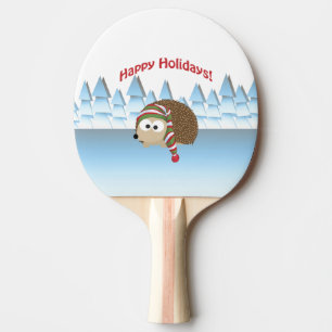 Gute Ferien! Winter Igel Tischtennis Schläger