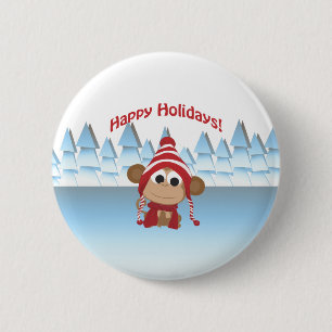 Gute Ferien! Wintermonate Button