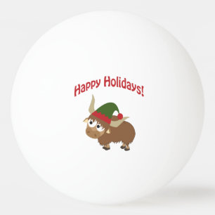 Gute Ferien! Yak Christmas Elf Tischtennisball