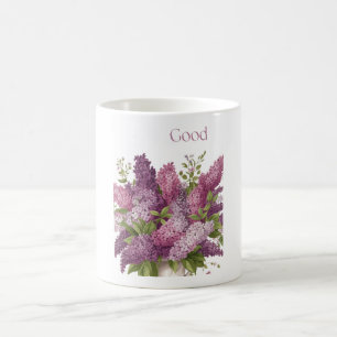 Gute Florale Fliederblüten Ästhetik Minimalistisch Kaffeetasse