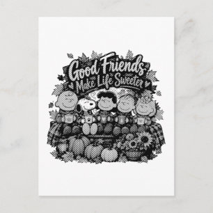 Gute Freunde machen das Leben süßer! Feiertagspostkarte