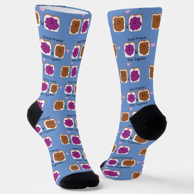 Gute Freunde PB&J Funny Socken (Gewinkelt)