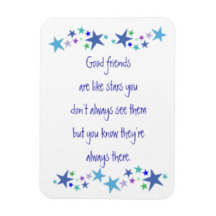Gute Freunde sind wie Stars Fun Quote Magnet