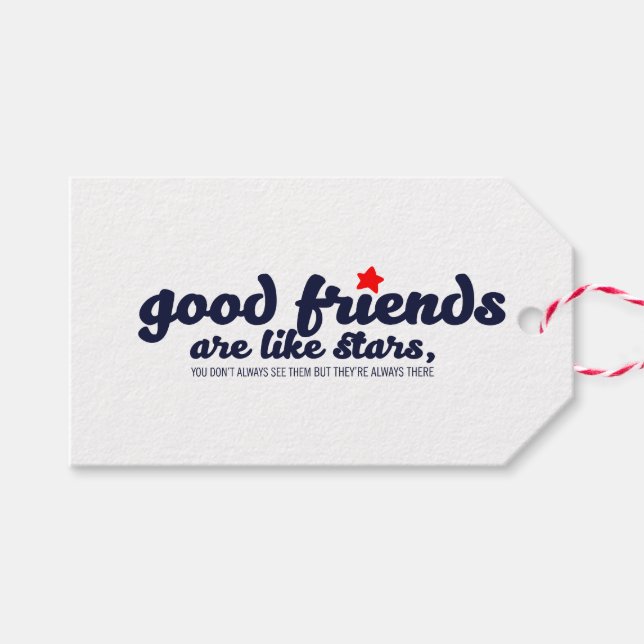 Gute Freunde sind wie Sterne Geschenkanhänger (Vorderseite (Horizontal))