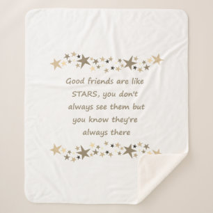 Gute Freunde sind wie Sterne Inspirierender Spruch Sherpadecke