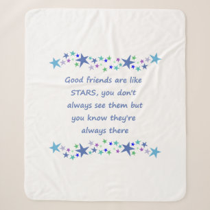 Gute Freunde sind wie Sterne Inspirierender Spruch Sherpadecke