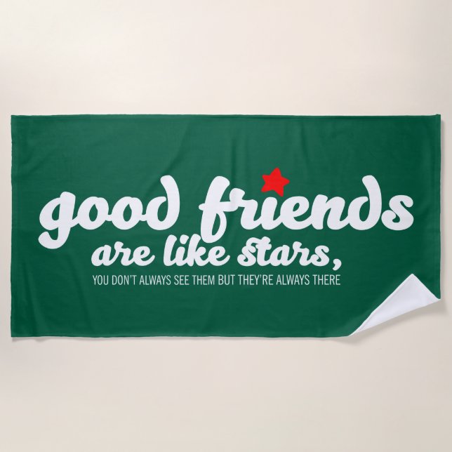 Gute Freunde sind wie Sterne Strandtuch (Vorderseite)