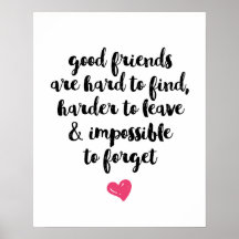 Gute Freunde Typografie-Poster-Druck