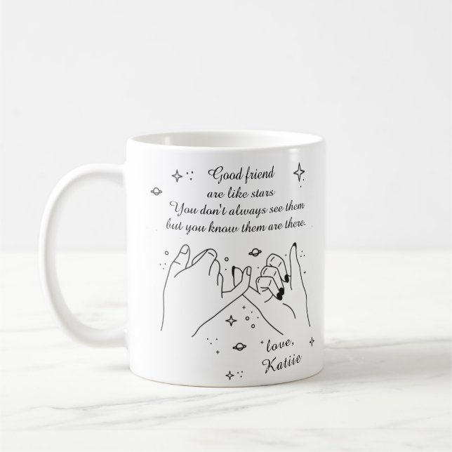 Gute Freunde wie Star Personal Best Friends Tasse (Links)