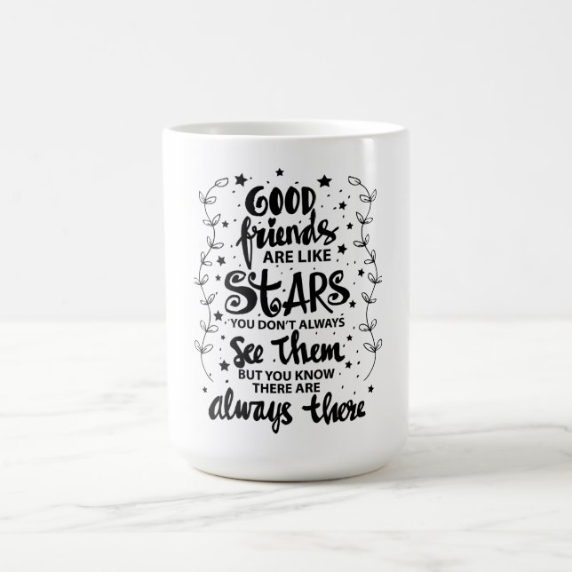 Gute Freunde Zitat Kaffeepause Tasse (Mittel)