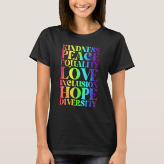 Güte Frieden Gleichheit Inklusion Vielfalt Mensch T-Shirt