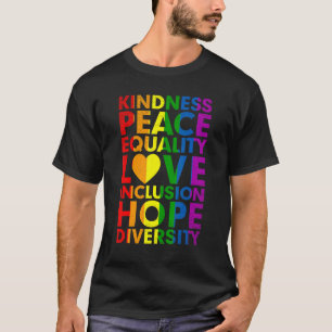 Güte Frieden Gleichheit Inklusion Vielfalt Mensch T-Shirt