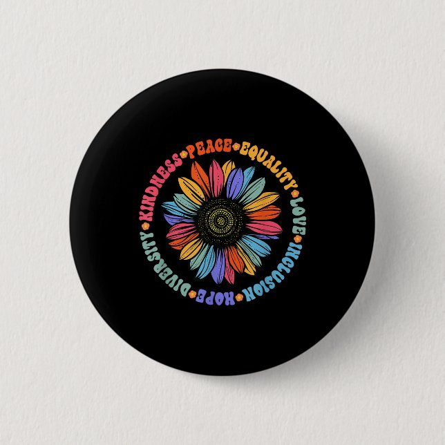 Güte Frieden Gleichheit Liebe Hoffnung Diversity M Button (Vorderseite)