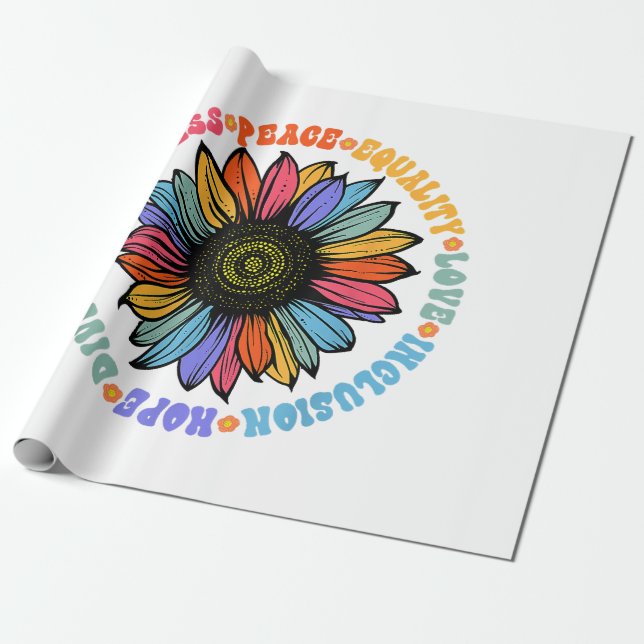 Güte Frieden Gleichheit Liebe Hoffnung Diversity M Geschenkpapier (Ungerollt)