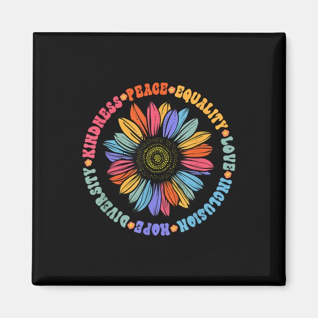 Güte Frieden Gleichheit Liebe Hoffnung Diversity M Magnet (Vorne)