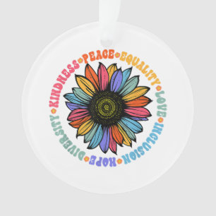 Güte Frieden Gleichheit Liebe Hoffnung Diversity M Ornament