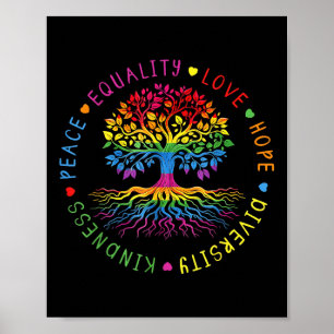 Güte Frieden Gleichheit Liebe Hoffnung Vielfalt Me Poster