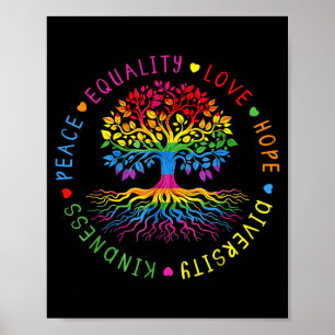 Güte Frieden Gleichheit Liebe Hoffnung Vielfalt Me Poster