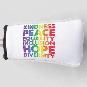 Güte Frieden Gleichheit Liebe Inklusion Hoffnung L Golf Headcover