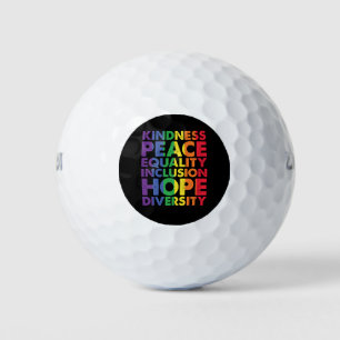Güte Frieden Gleichheit Liebe Inklusion Hoffnung L Golfball