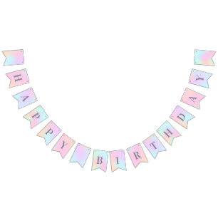 Gute Frühlingsfarben zum Geburtstag - Jagdfahnen Wimpelkette