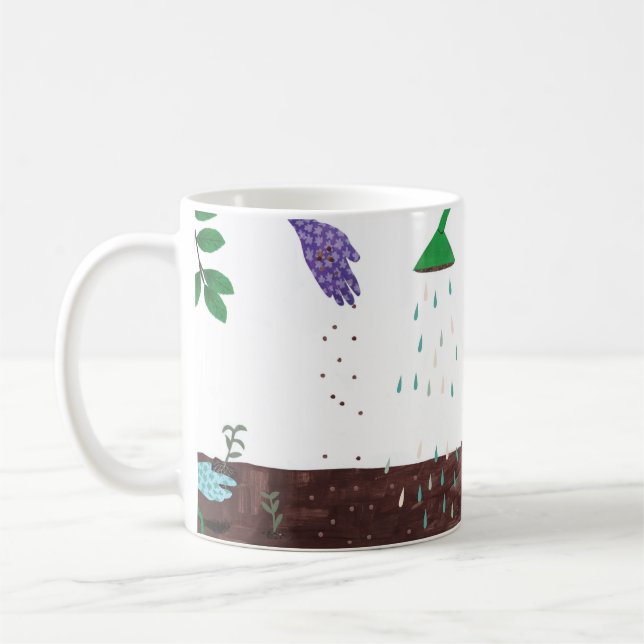Gute Gartensaison | Gardener Illustration Kaffeetasse (Links)