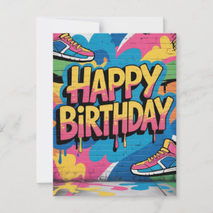 Gute Geburtstagsgrauen mit Sneakers Postkarte
