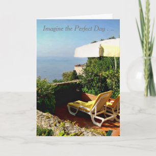 Gute Geburtstagskarte mit landschaftlichem Blick a Karte