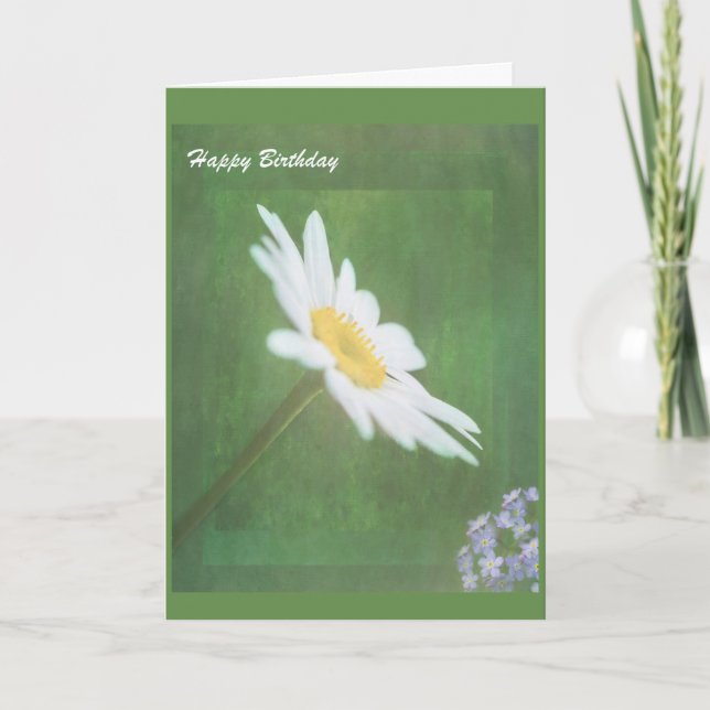 Gute Geburtstagskarte mit schönen Blume. Karte (Vorderseite)