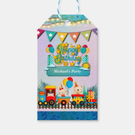 Gute Geburtstagskurse mit Niedlichen Tieren Geschenkanhänger