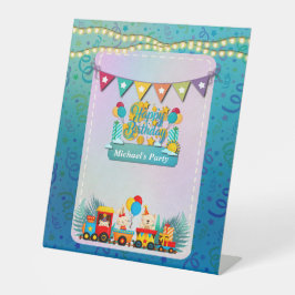 Gute Geburtstagskurse mit Niedlichen Tieren Sockelschild