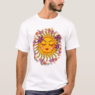 Gute Gedanken denken - Sonne und Blume positiv T-Shirt