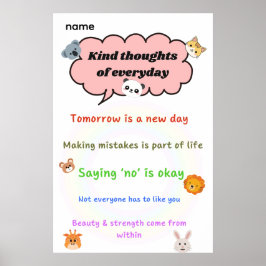 Gute Gedanken jeden Tag Poster