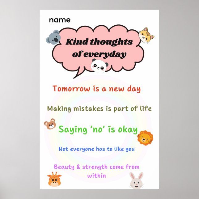 Gute Gedanken jeden Tag Poster (Vorne)