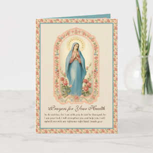 Gute Gesundheit religiöses Gebet Peach Floral Karte