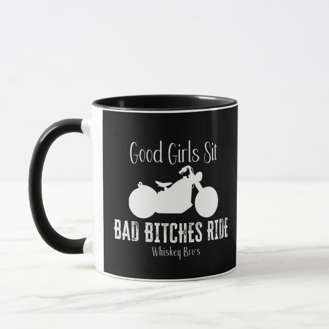 Gute Girls Sit Wicked Whiskey Liebe Tasse, in schw Tasse (Links)