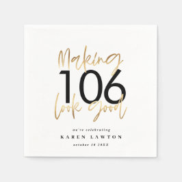 Gute goldene Geburtstagsnapkins aussehen Serviette