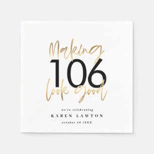 Gute goldene Geburtstagsnapkins aussehen Serviette