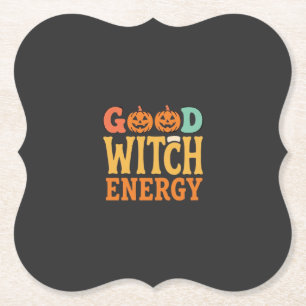 Gute Hexen Energie Halloween Kürbis Design_1 Untersetzer