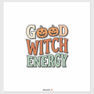 Gute Hexen Energie Vintage Halloween Vektor Design Aufkleber