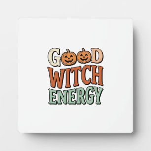 Gute Hexen Energie Vintage Halloween Vektor Design Fotoplatte