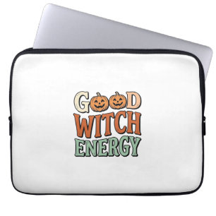 Gute Hexen Energie Vintage Halloween Vektor Design Laptopschutzhülle