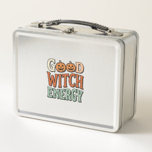 Gute Hexen Energie Vintage Halloween Vektor Design Metall Brotdose
