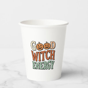 Gute Hexen Energie Vintage Halloween Vektor Design Pappbecher