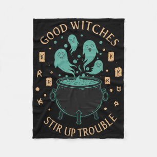 Gute Hexen rühren Trouble Halloween Cauldron Gh Fleecedecke