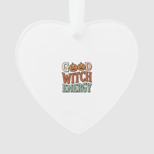 Gute Hexenenergie Vintage Halloween Vektor Design_ Ornament