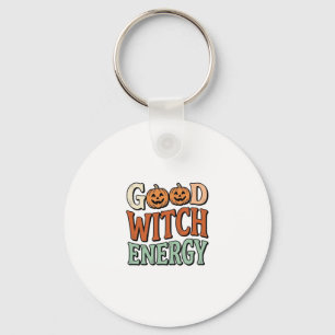 Gute Hexenenergie Vintage Halloween Vektor Design_ Schlüsselanhänger