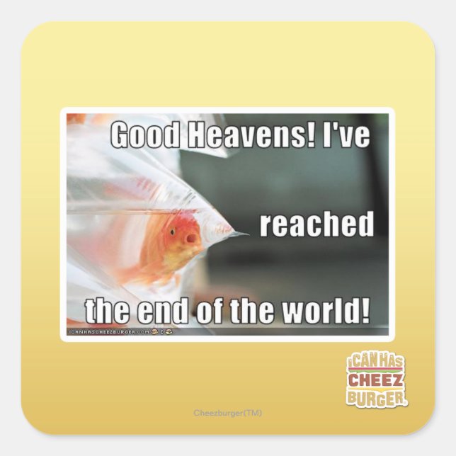 Gute Himmel! Quadratischer Aufkleber (Vorderseite)